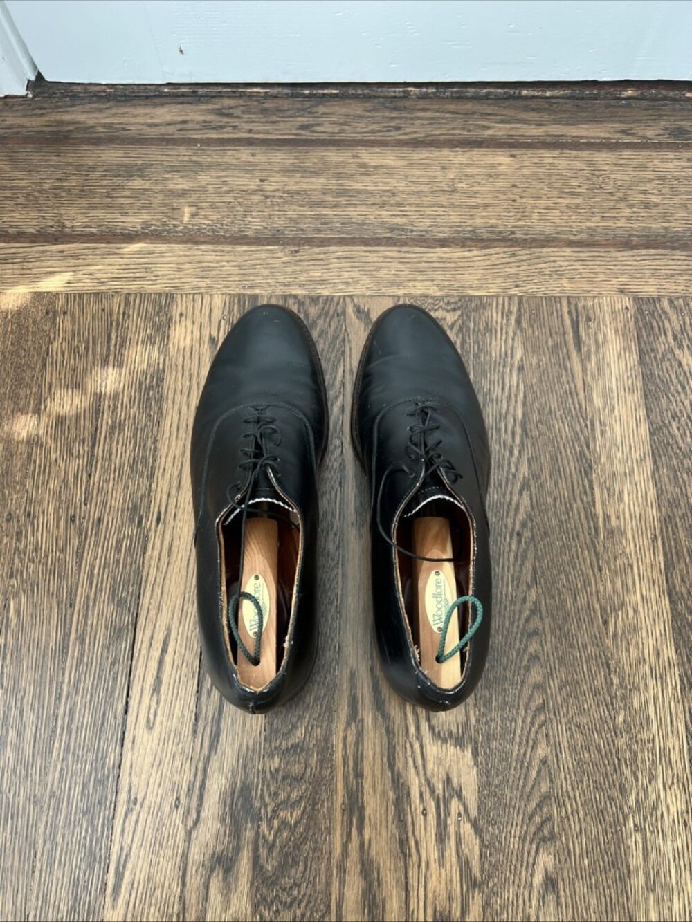 Alden 932 Plain Toe Balmoral Men's Black Oxford Leather Dress Shoes Size 12 B/D
